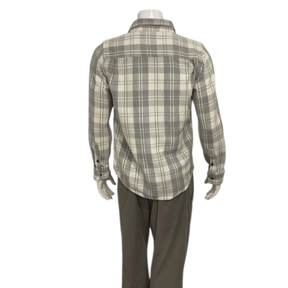 Outerknown Gray Plaid Casual Button Down Shirt - image 3